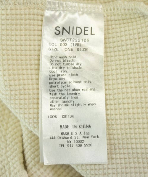 SNIDEL（スナイデル）Tシャツ・カットソー 白 サイズ:F レディース/2200711859012