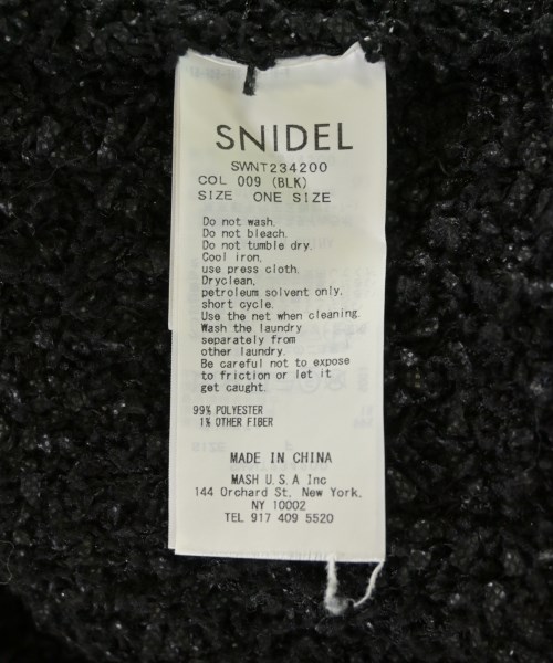SNIDEL（スナイデル）カジュアルジャケット 黒 サイズ:F レディース/2200718471019