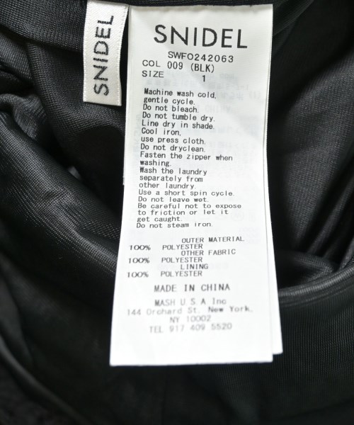 SNIDEL（スナイデル）ワンピース 黒 サイズ:1(M位) レディース/2200705581028