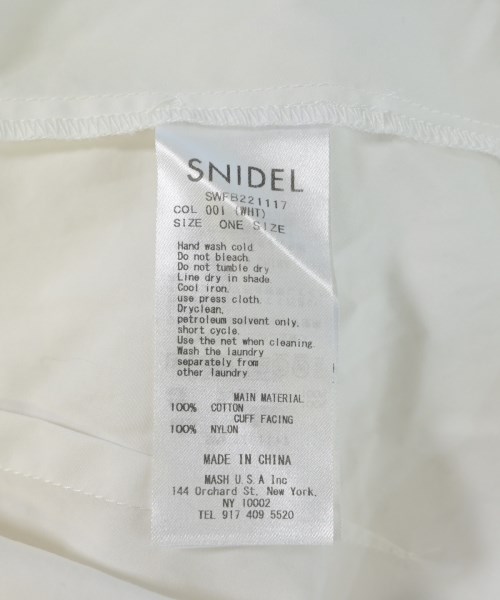 SNIDEL（スナイデル）ブラウス 白 サイズ:ONE レディース/2200709373049