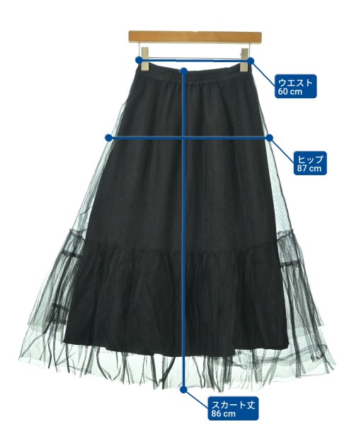 SNIDEL（スナイデル）ロング・マキシ丈スカート 黒 サイズ:0(S位) レディース/2200665579059