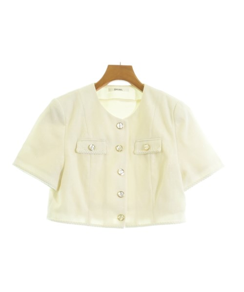 SNIDEL(スナイデル)ノーカラージャケット 白 サイズ:0(S位)/2200669157017