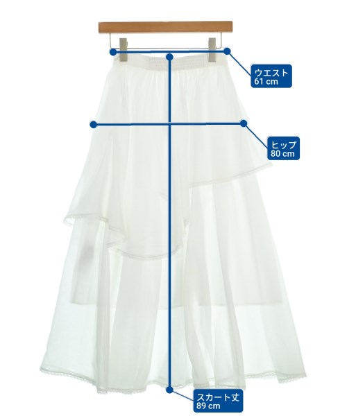 SNIDEL（スナイデル）ロング・マキシ丈スカート 白 サイズ:0(S位) レディース/2200667481084