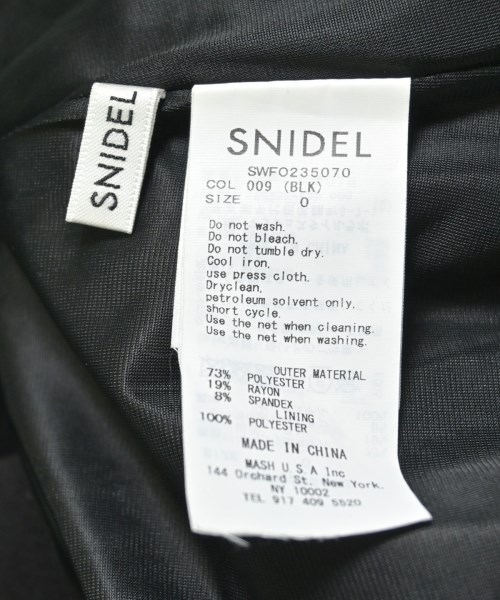 SNIDEL（スナイデル）ワンピース 黒 サイズ:0(S位) レディース/2200666934147