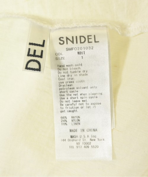 SNIDEL（スナイデル）ワンピース 白 サイズ:1(M位) レディース/2200665154041