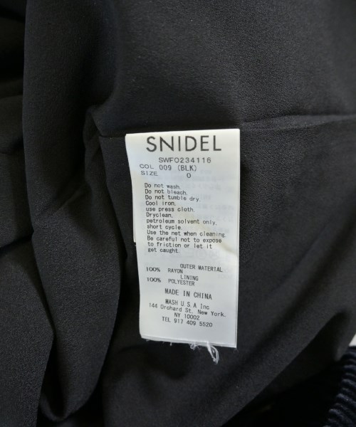 SNIDEL（スナイデル）ワンピース 黒 サイズ:0(S位) レディース/2200718116040
