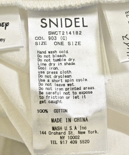 SNIDEL（スナイデル）Tシャツ・カットソー 白 サイズ:ONE レディース/2200716781073