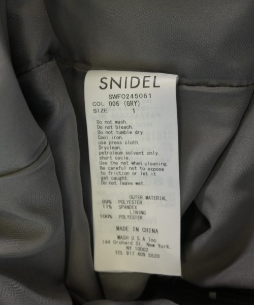 SNIDEL（スナイデル）ワンピース グレー サイズ:1(M位) レディース/2200725107017