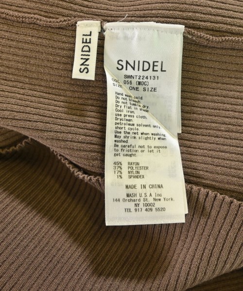 SNIDEL（スナイデル）ニット・セーター ベージュ サイズ:ONE レディース/2200683762105