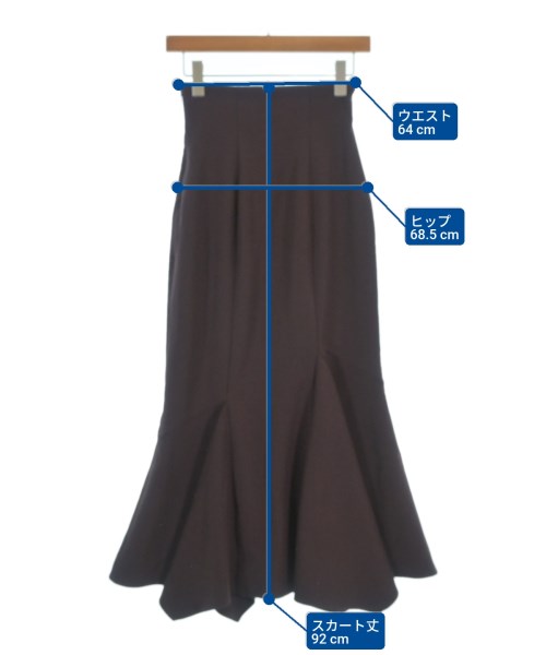 SNIDEL（スナイデル）ロング・マキシ丈スカート 茶 サイズ:00(XS位) レディース/2200685451038