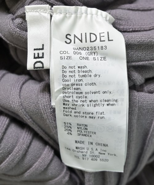 SNIDEL（スナイデル）ワンピース グレー サイズ:F レディース/2200680021021