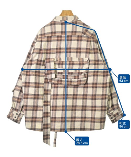 Vinti Andrews（ヴィンティアンドリュース）カジュアルシャツ 茶 サイズ:M メンズ/2200660246024