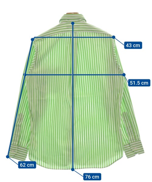 INDIVIDUALIZED SHIRTS（インディビジュアライズドシャツ）カジュアルシャツ 緑 サイズ:M メンズ/2200467206061