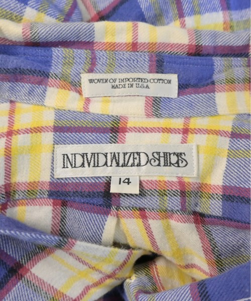 INDIVIDUALIZED SHIRTS（インディビジュアライズドシャツ）カジュアルシャツ 青 サイズ:14(XXS位) メンズ/2200510563035