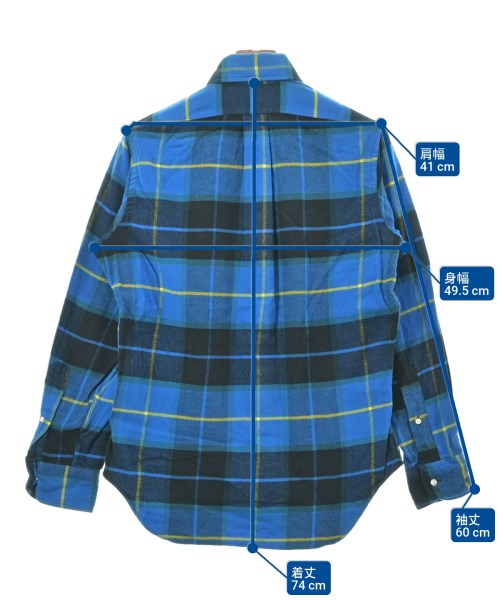 INDIVIDUALIZED SHIRTS（インディビジュアライズドシャツ）カジュアルシャツ 青 サイズ:15(L位) メンズ/2200632425051