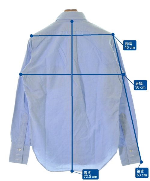 INDIVIDUALIZED SHIRTS（インディビジュアライズドシャツ）カジュアルシャツ 青 サイズ:M メンズ/2200677927176