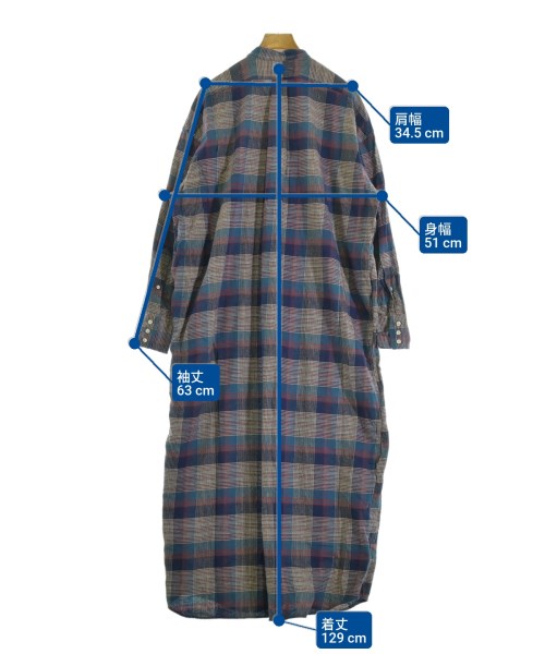 INDIVIDUALIZED SHIRTS（インディビジュアライズドシャツ）シャツワンピース 緑 サイズ:-(M位) レディース/2200681841178