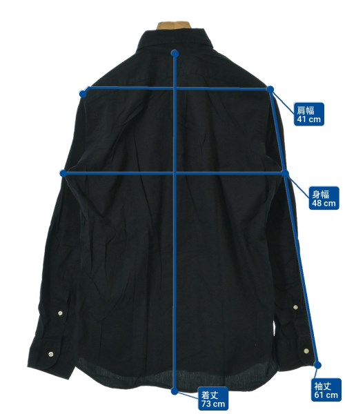INDIVIDUALIZED SHIRTS（インディビジュアライズドシャツ）カジュアルシャツ 黒 サイズ:15 1/2(L位) メンズ/2200648740063