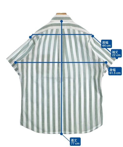 INDIVIDUALIZED SHIRTS（インディビジュアライズドシャツ）カジュアルシャツ 緑 サイズ:15 1/2(M位) メンズ/2200659243041