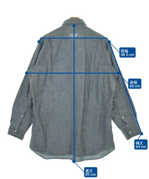 INDIVIDUALIZED SHIRTS（インディビジュアライズドシャツ）カジュアルシャツ 紺 サイズ:16(L位) メンズ/2200710655066