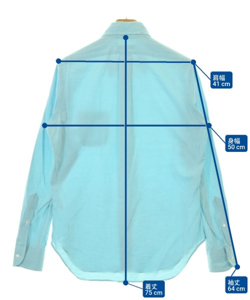 INDIVIDUALIZED SHIRTS（インディビジュアライズドシャツ）カジュアルシャツ 青 サイズ:15 2/1(M位) メンズ/2200713343045