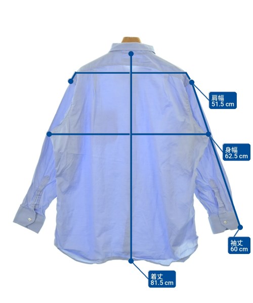 INDIVIDUALIZED SHIRTS（インディビジュアライズドシャツ）カジュアルシャツ 青 サイズ:-(XXL位) メンズ/2200718728052