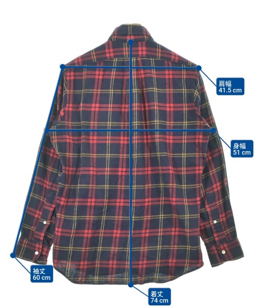 INDIVIDUALIZED SHIRTS（インディビジュアライズドシャツ）カジュアルシャツ 紺 サイズ:15(L位) メンズ/2200634525025