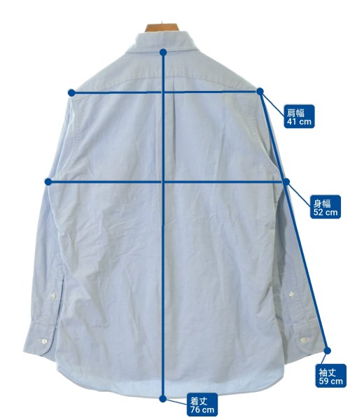 INDIVIDUALIZED SHIRTS（インディビジュアライズドシャツ）カジュアルシャツ 青 サイズ:15 1/2(L位) メンズ/2200730644019