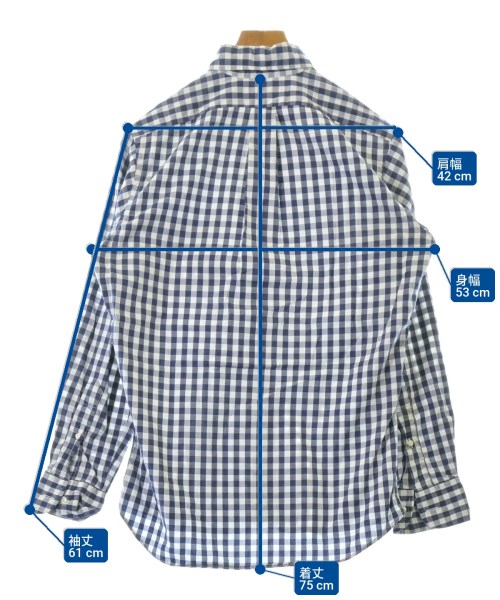 INDIVIDUALIZED SHIRTS（インディビジュアライズドシャツ）カジュアルシャツ 紺 サイズ:15(L位) メンズ/2200730644026