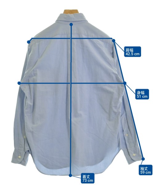 INDIVIDUALIZED SHIRTS（インディビジュアライズドシャツ）カジュアルシャツ 青 サイズ:14(M位) メンズ/2200717399154
