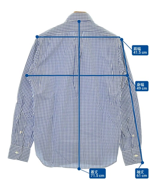 INDIVIDUALIZED SHIRTS（インディビジュアライズドシャツ）カジュアルシャツ 青 サイズ:15 1/2(L位) メンズ/2200721624068