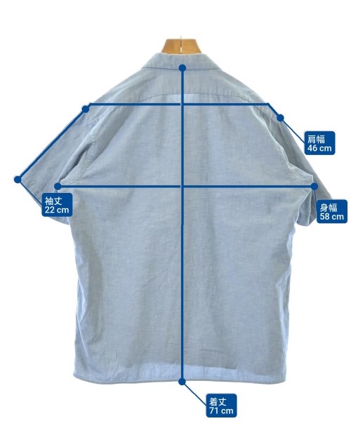 INDIVIDUALIZED SHIRTS（インディビジュアライズドシャツ）カジュアルシャツ 青 サイズ:L メンズ/2200690463019