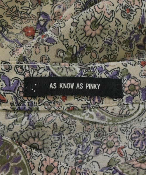 AS KNOW AS PINKY（アズノウアズピンキー）カジュアルシャツ グレー サイズ:F レディース/2200700011186