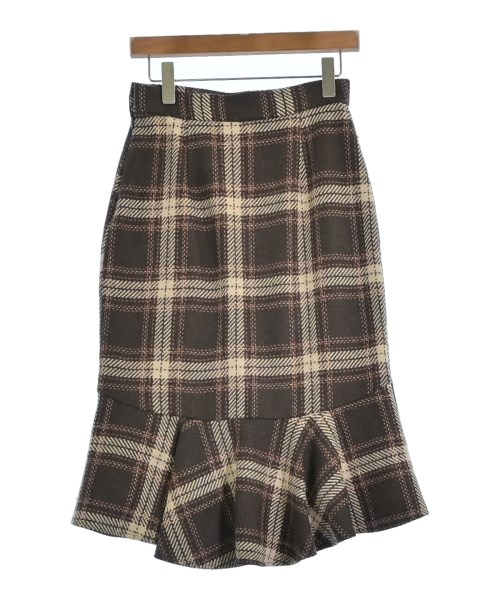 31 Sons de mode（トランテアン　ソン　ドゥ　モード）ひざ丈スカート 茶 サイズ:38(M位) レディース/2200641703027