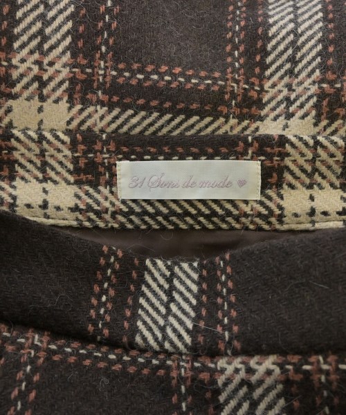 31 Sons de mode（トランテアン　ソン　ドゥ　モード）ひざ丈スカート 茶 サイズ:38(M位) レディース/2200641703027