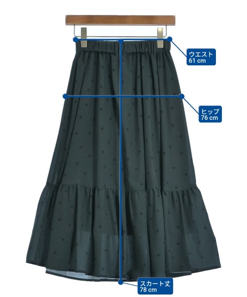 31 Sons de mode（トランテアン　ソン　ドゥ　モード）ロング・マキシ丈スカート 緑 サイズ:36(S位) レディース/2200641703034