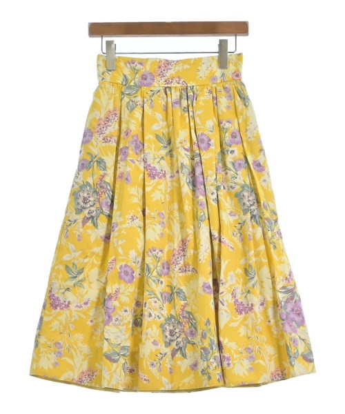 31 Sons de mode(トランテアン　ソン　ドゥ　モード)ロング・マキシ丈スカート 黄 サイズ:38(M位)/2200641703041