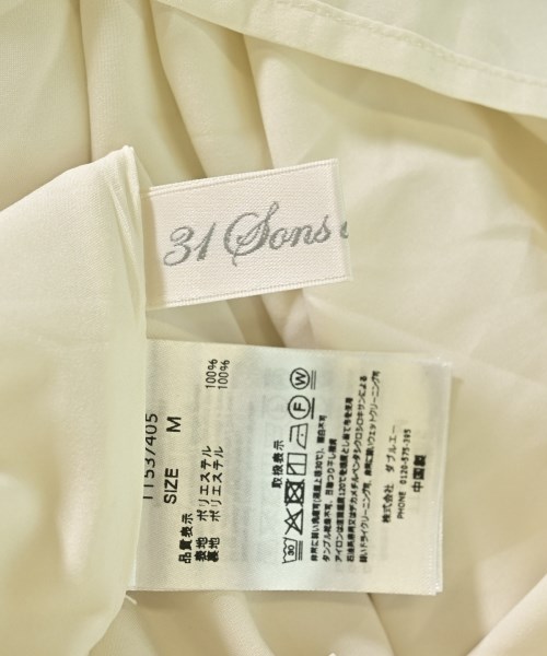 31 Sons de mode（トランテアン　ソン　ドゥ　モード）ワンピース 白 サイズ:M レディース/2200679037101