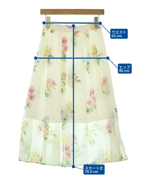 31 Sons de mode（トランテアン　ソン　ドゥ　モード）ロング・マキシ丈スカート 白 サイズ:36(S位) レディース/2200669107043