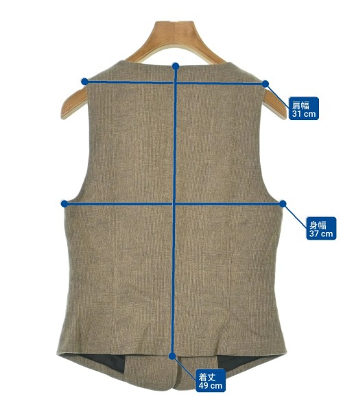 rag & bone（ラグアンドボーン）ベスト 茶 サイズ:4(XL位) レディース/2200630427026