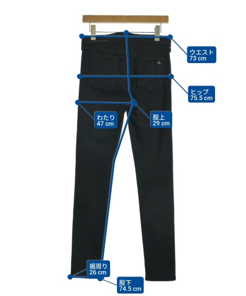 rag & bone（ラグアンドボーン）デニムパンツ 黒 サイズ:27(M位) レディース/2200691813424