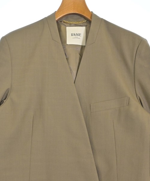 JOURNAL STANDARD L'ESSAGE（ジャーナルスタンダードレサージュ）ノーカラージャケット 茶 サイズ:F レディース/2200621259056