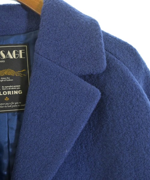 JOURNAL STANDARD L'ESSAGE（ジャーナルスタンダードレサージュ）チェスターコート 青 サイズ:1(S位) レディース/2200626719012