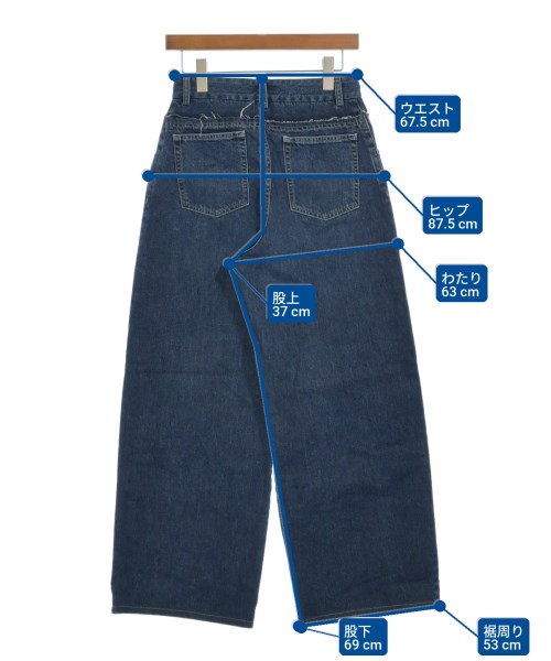 JOURNAL STANDARD L'ESSAGE（ジャーナルスタンダードレサージュ）デニムパンツ 紺 サイズ:36(S位) レディース/2200644316026