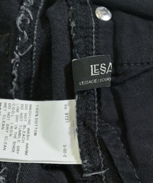 JOURNAL STANDARD L'ESSAGE（ジャーナルスタンダードレサージュ）デニムパンツ 黒 サイズ:36(S位) レディース/2200615410029