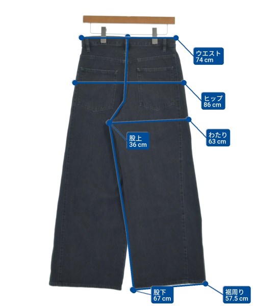 JOURNAL STANDARD L'ESSAGE（ジャーナルスタンダードレサージュ）デニムパンツ 黒 サイズ:36(S位) レディース/2200615410029