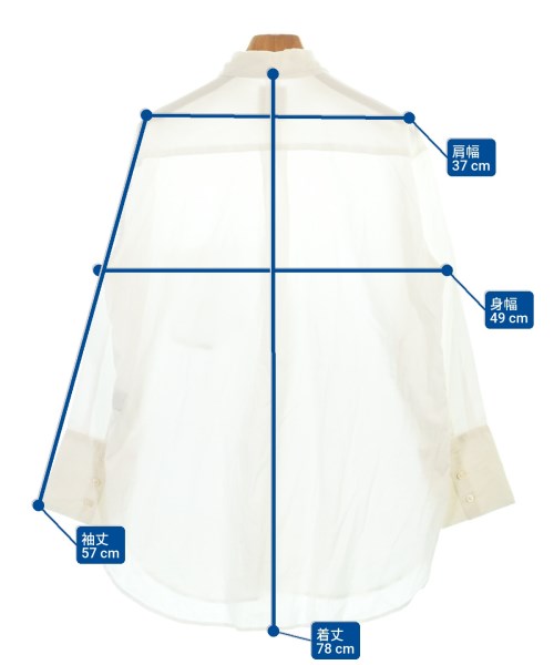 JOURNAL STANDARD L'ESSAGE（ジャーナルスタンダードレサージュ）カジュアルシャツ 白 サイズ:F レディース/2200632433087