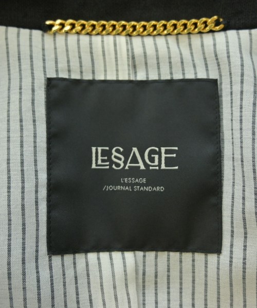 JOURNAL STANDARD L'ESSAGE（ジャーナルスタンダードレサージュ）ノーカラージャケット 黒 サイズ:2(M位) レディース/2200607671025
