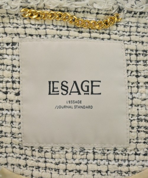 JOURNAL STANDARD L'ESSAGE（ジャーナルスタンダードレサージュ）ノーカラージャケット 白 サイズ:F レディース/2200605462014