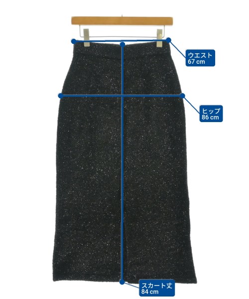 JOURNAL STANDARD L'ESSAGE（ジャーナルスタンダードレサージュ）ひざ丈スカート 黒 サイズ:-(M位) レディース/2200678286029
